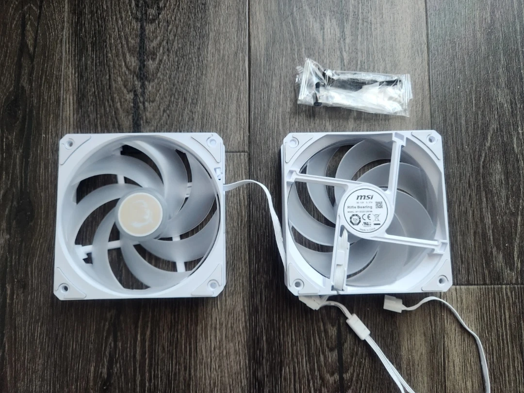 NEW MSI 120mm White RGB Fans (Pair)