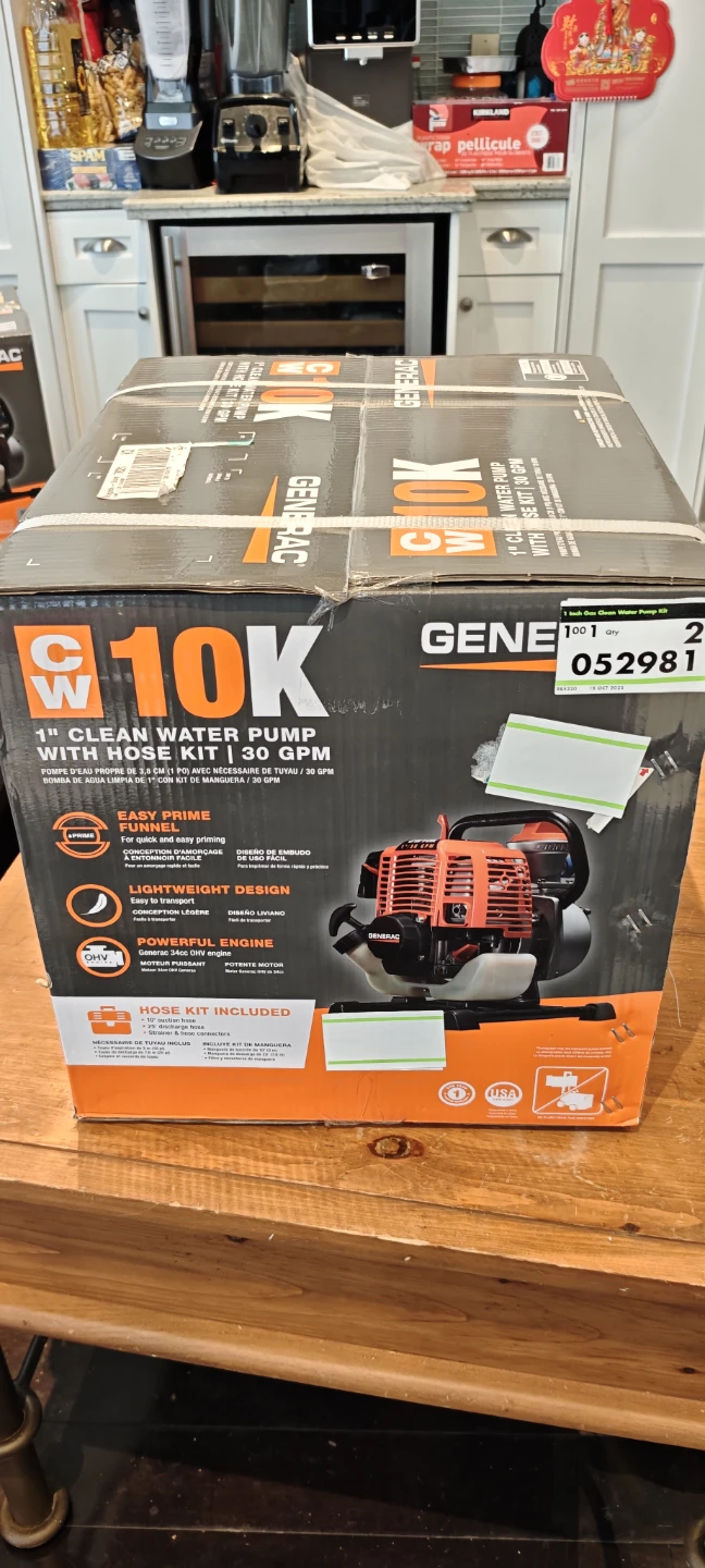 Generac CW10K 1" Clean Water Pump with Hose Kit - NEW - photo 2