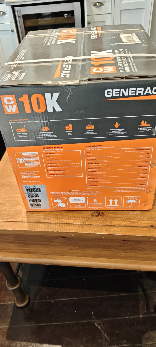Generac CW10K 1" Clean Water Pump with Hose Kit - NEW - photo 4