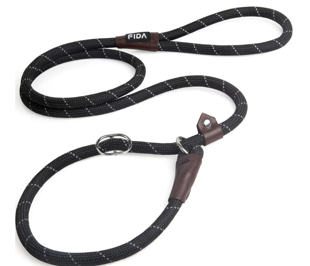 Dog Rope Slip Lead Leash - Black - photo 2