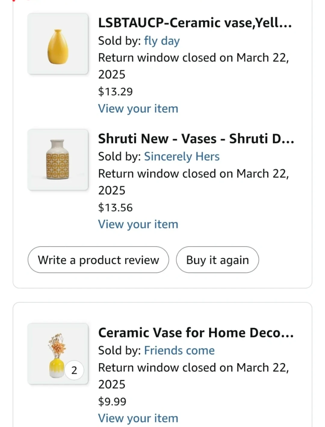 🥕Mini Decorative Vases - 1Yellows, 3White &yellow+3white - photo 5