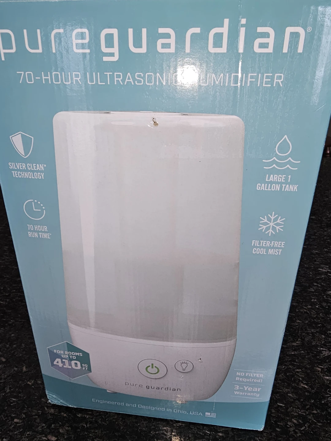 PureGuardian 70-Hour Ultrasonic Humidifier