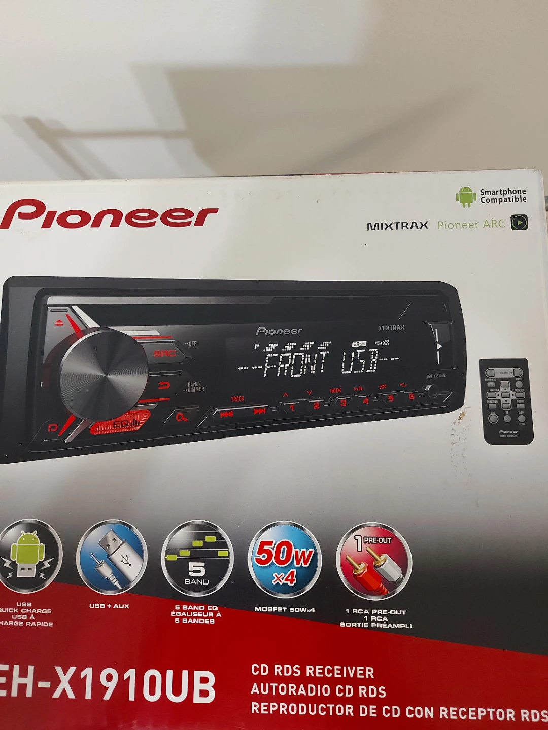 Pioneer FH-X1910UB CD RDS Receiver