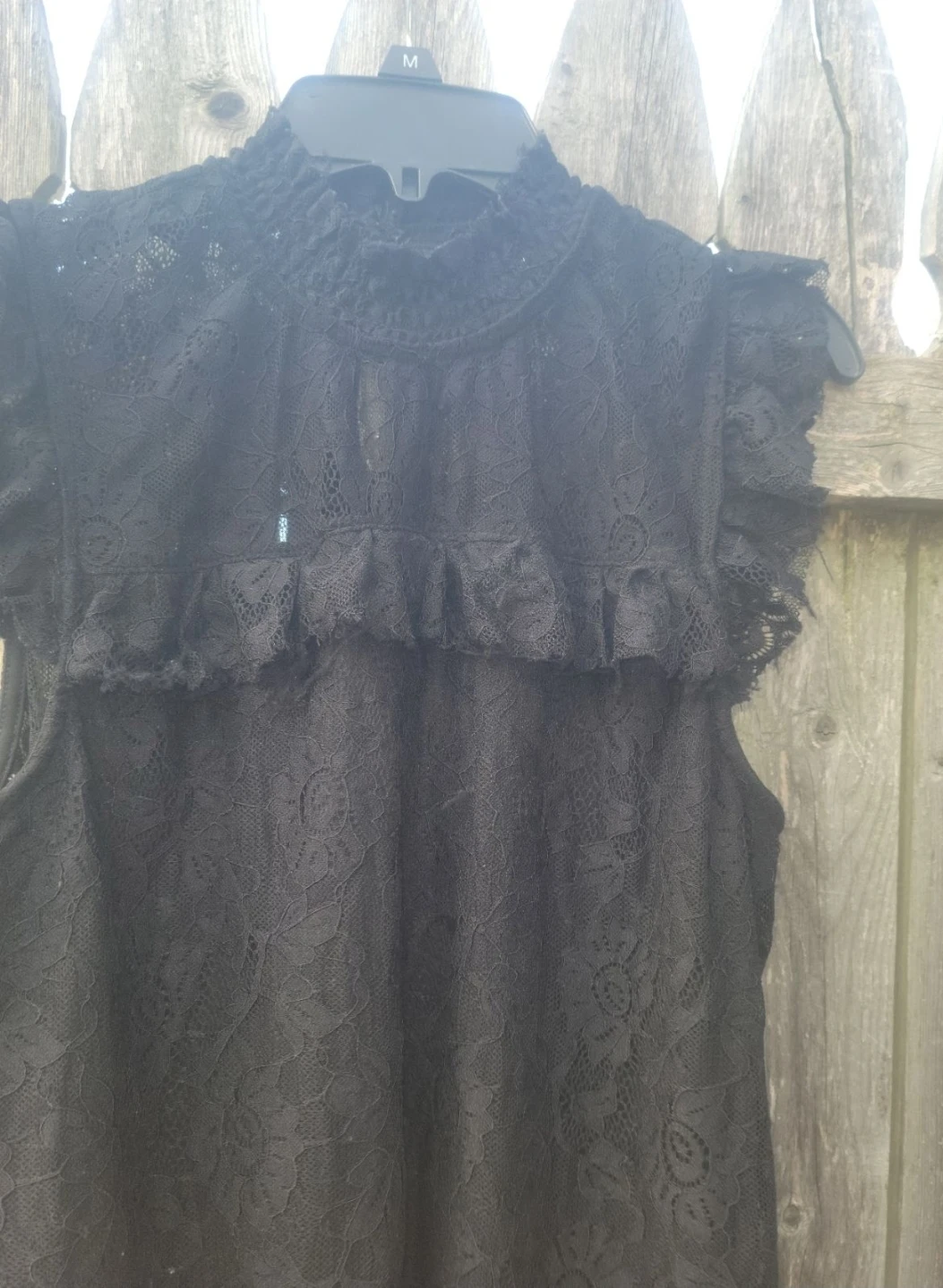 Black Lace Sleeveless Top - Size M - photo 2