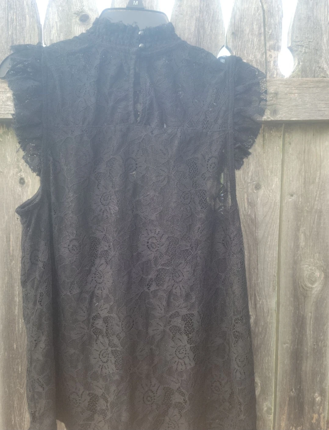 Black Lace Sleeveless Top - Size M - photo 3