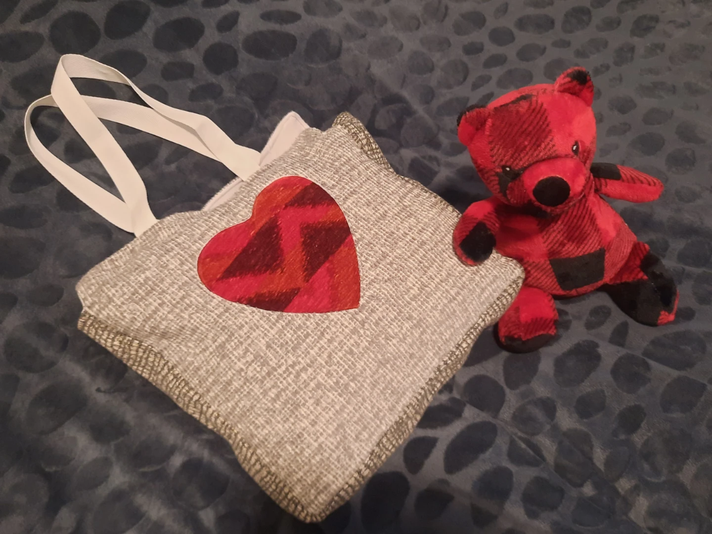 Handmade Tote Bag with Heart Applique - photo 2