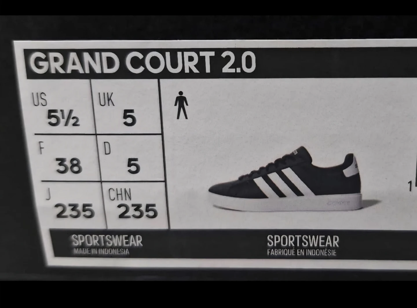 New Adidas Grand Court 2.0 Shoes - US 5.5 - photo 3