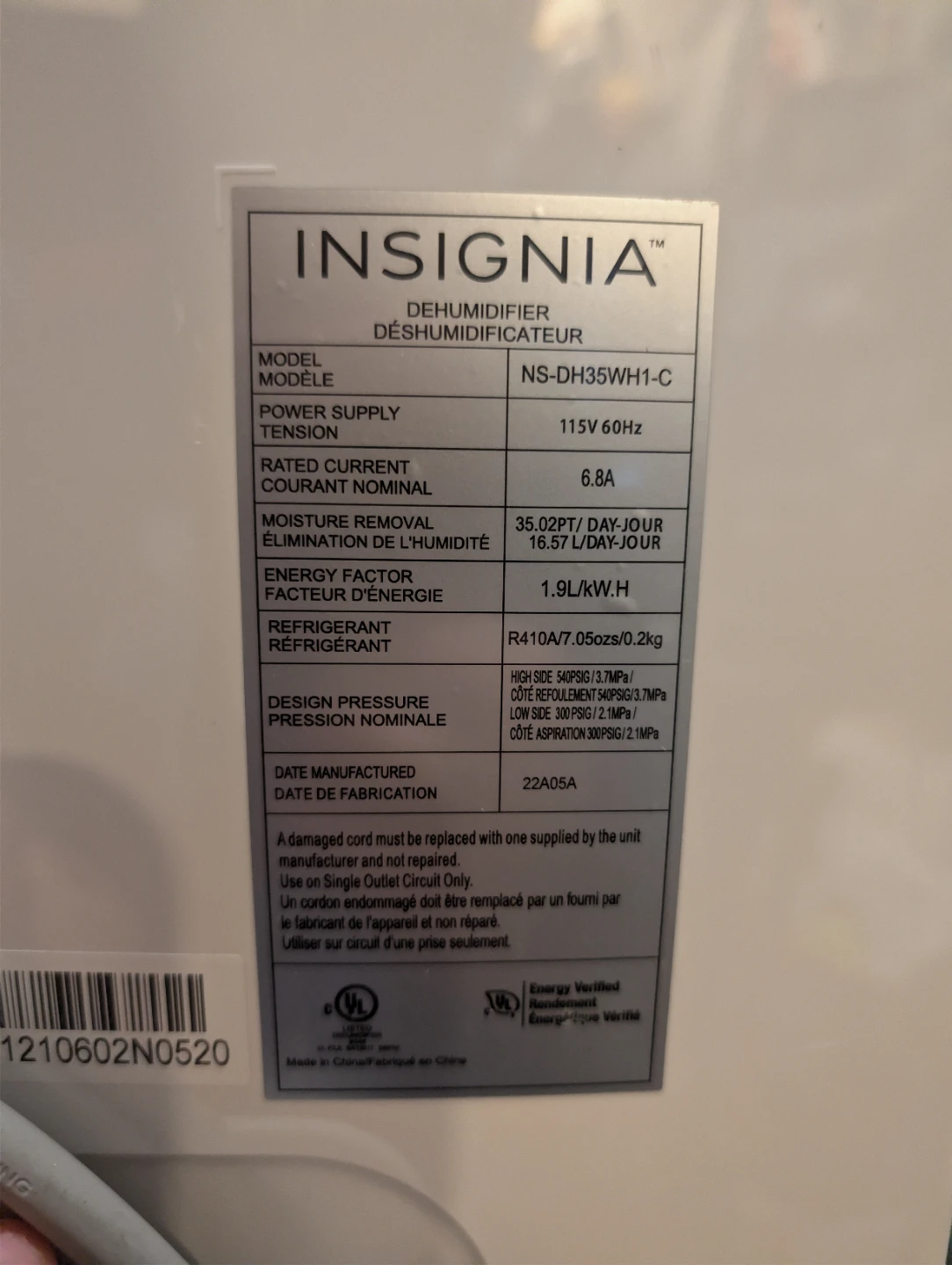 Clean Insignia Dehumidifier (35 Pint) – Great for Basements! 💧 - photo 5
