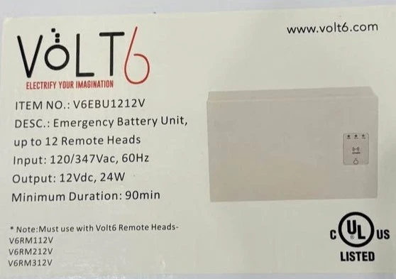 Volt6 Emergency Battery Unit V6EBU1212V - New in Box! - photo 2