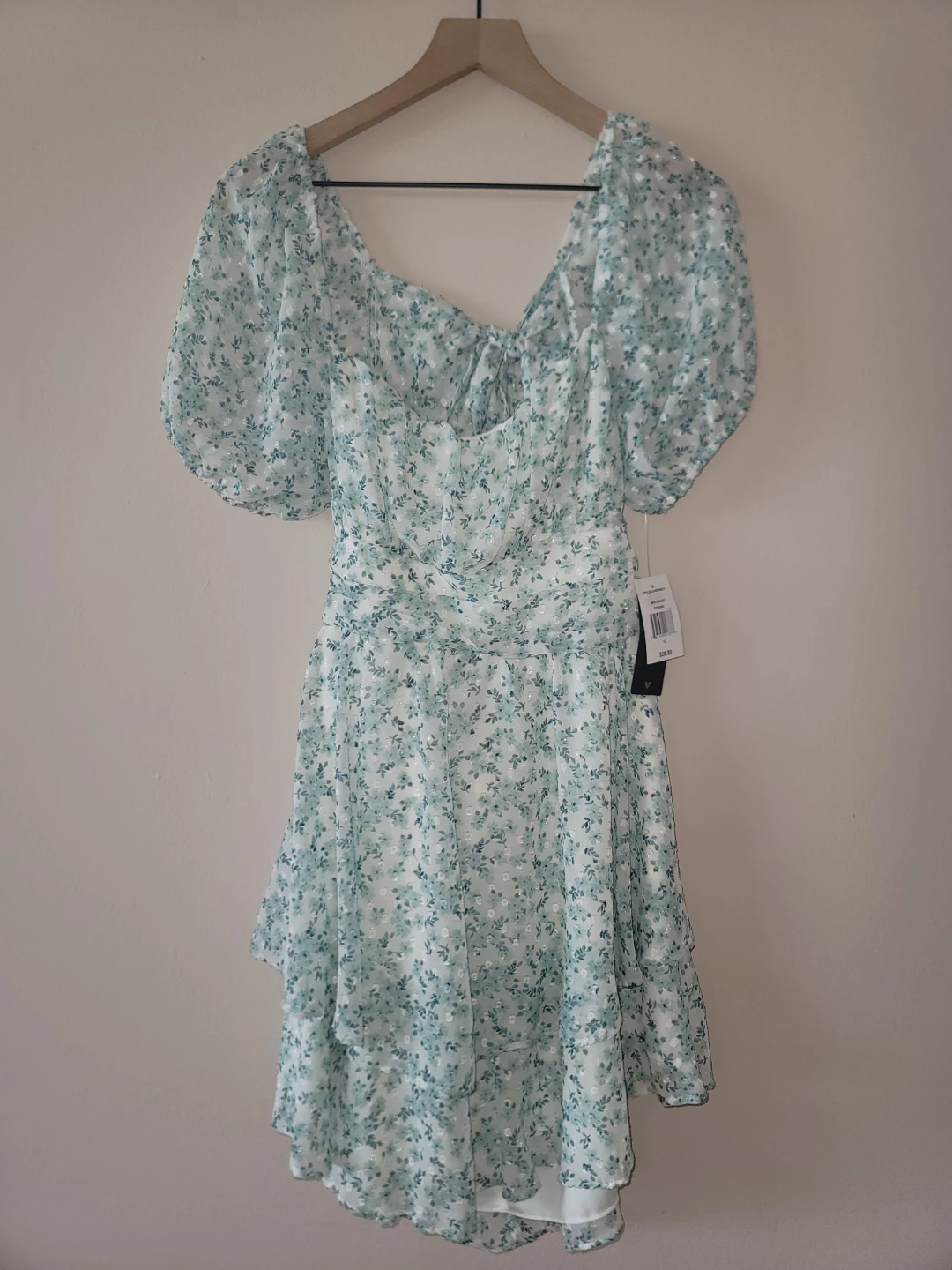 Floral Dress Y2k Spring Sz 13 NWT Cottage A-line Sweetheart - photo 4