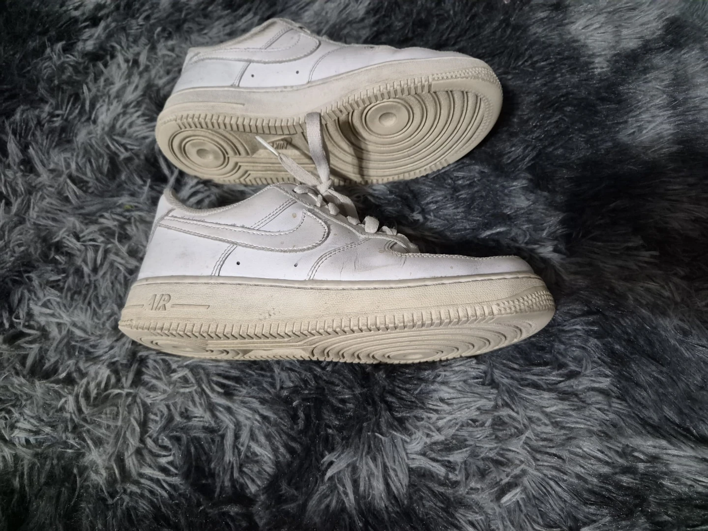 Nike Air Force 1 White Sneakers size 7 - photo 4