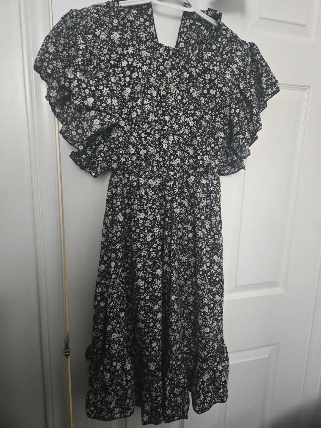 Brand new Black and white floral print dress