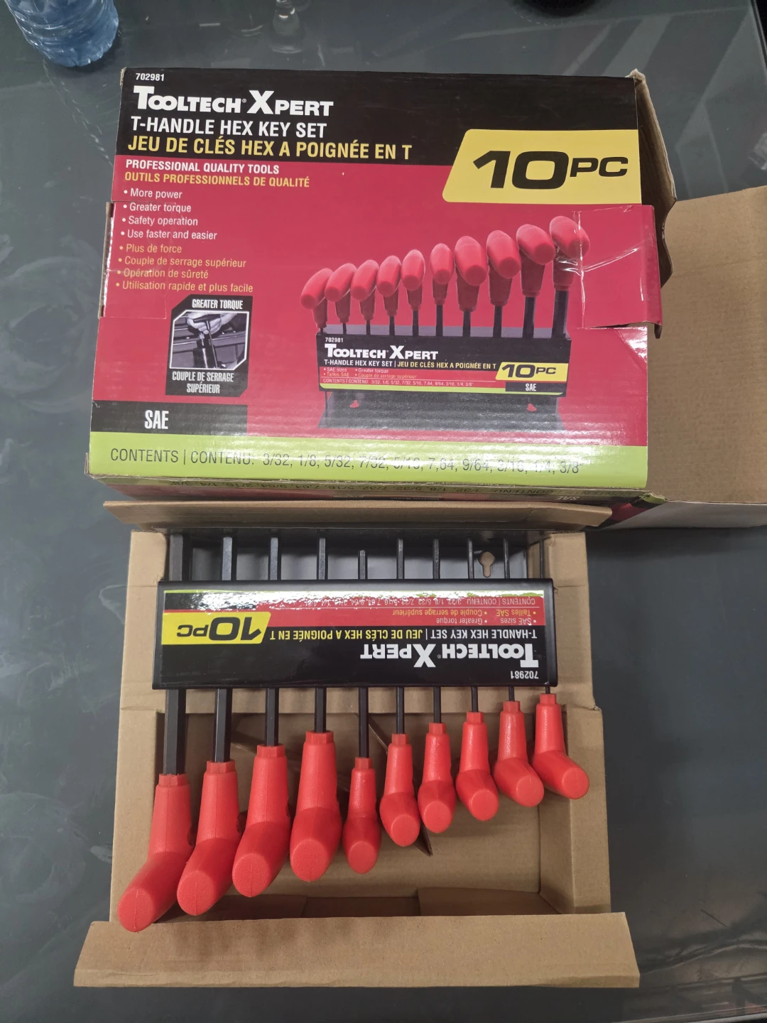 Tooltech Xpert T-Handle Hex Key Set - 10 pc