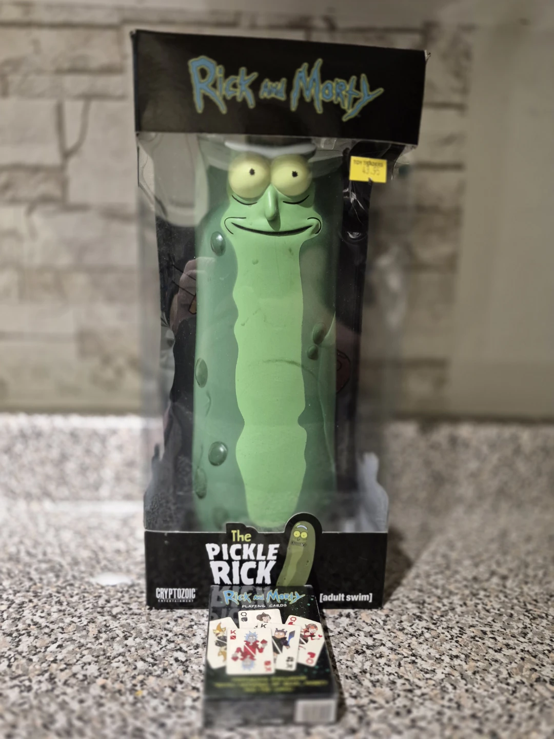 Rick and Morty Pickle Rick Figure & Card Game