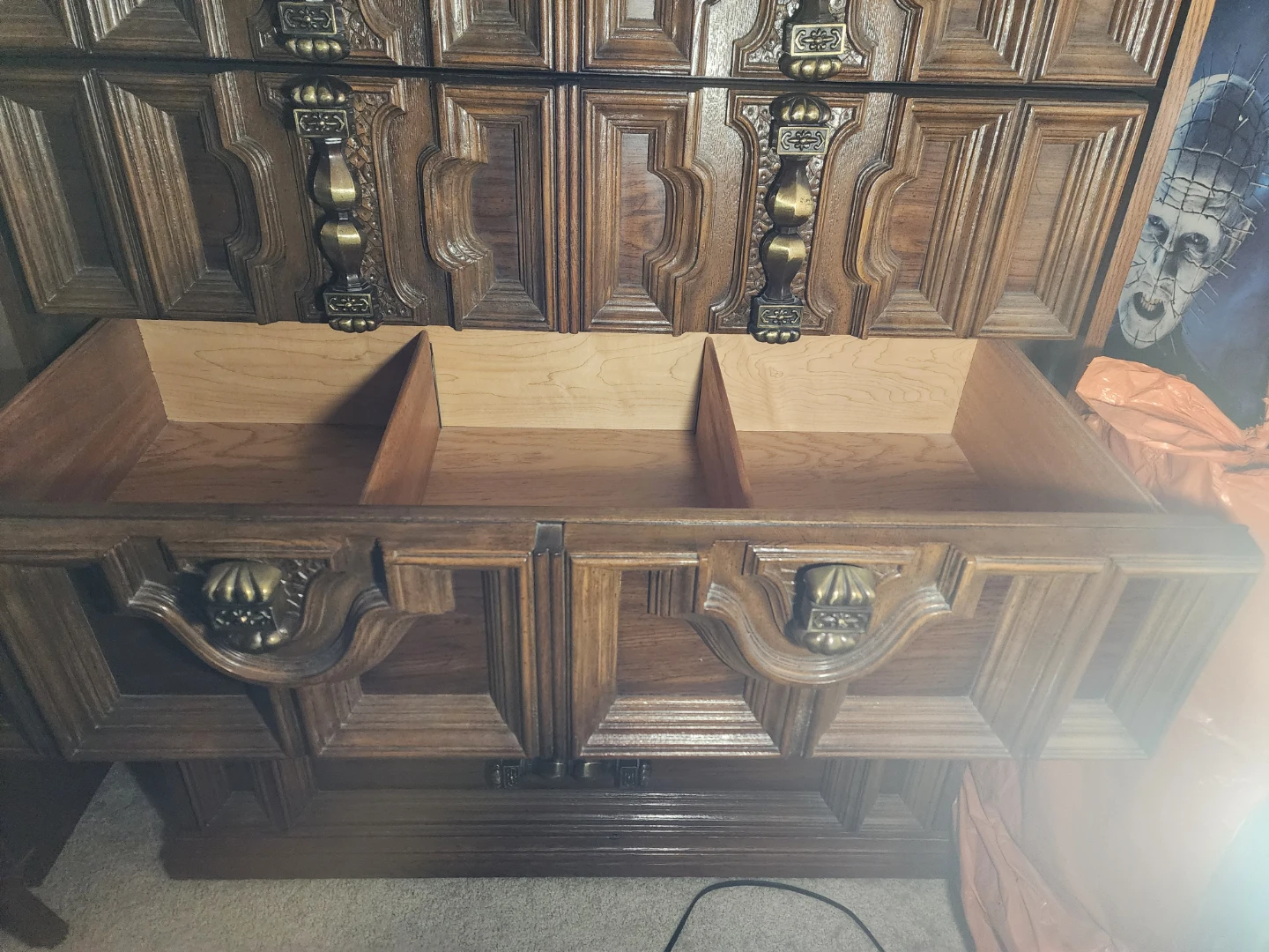 Vintage Wooden Highboy Dresser - photo 2