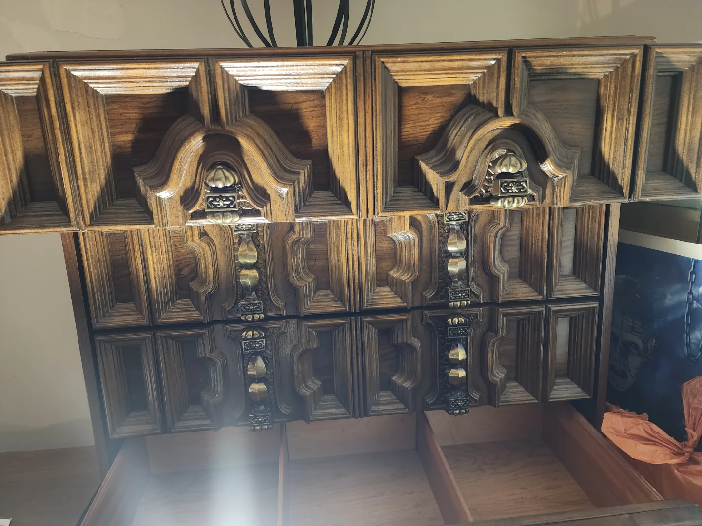 Vintage Wooden Highboy Dresser - photo 3