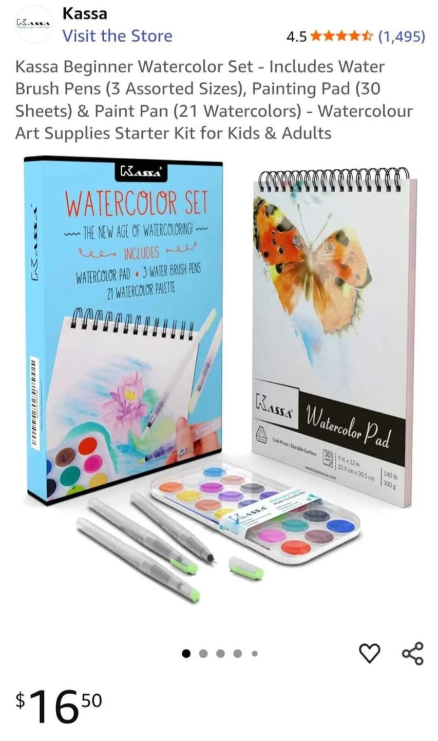 Kassa Beginner Watercolor Set - New