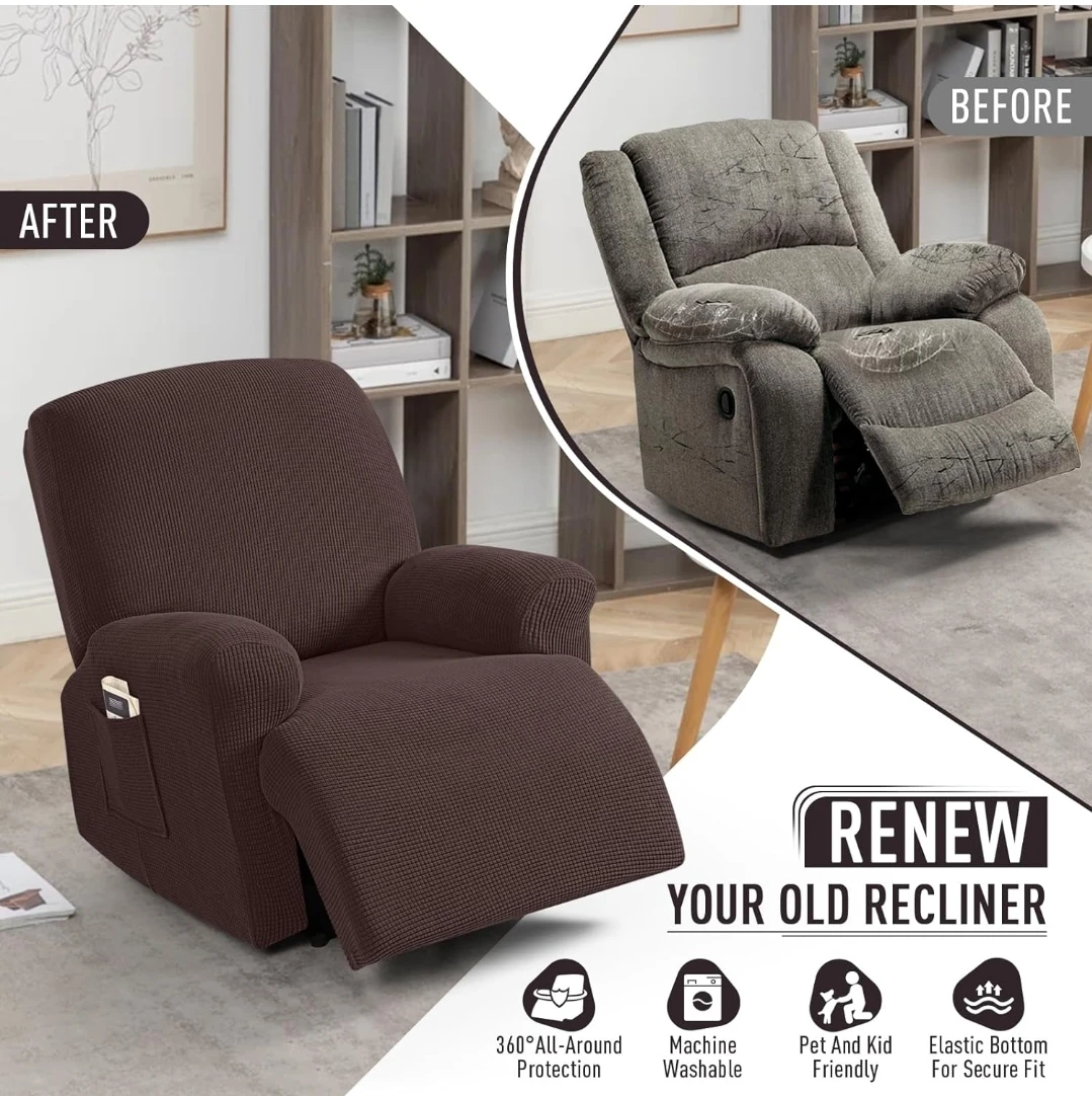 Chocolate Recliner Cover (4-Piece) - photo 5
