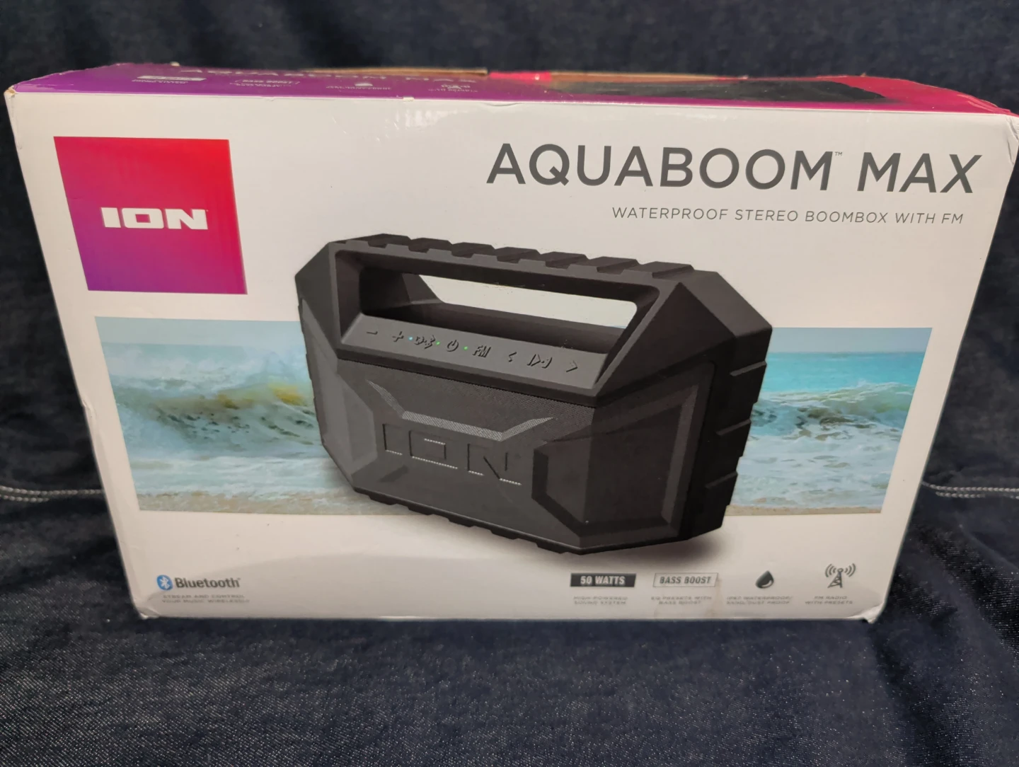 ION Aquaboom Max Waterproof Stereo Boombox - NEW