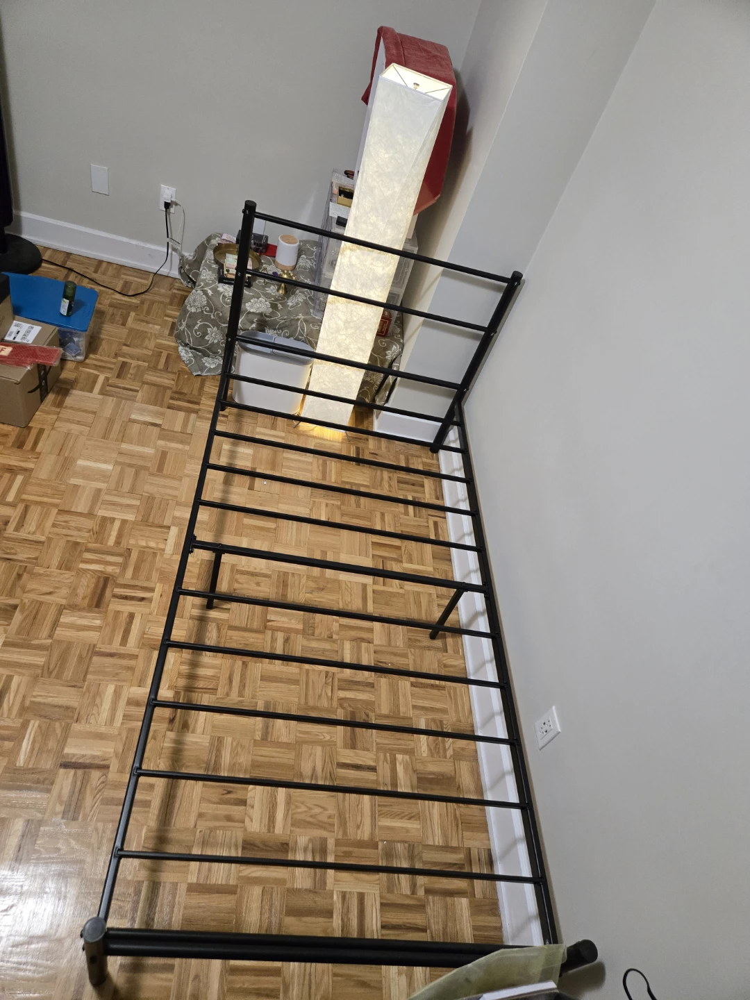 Black Metal Twin Bed Frame - photo 2