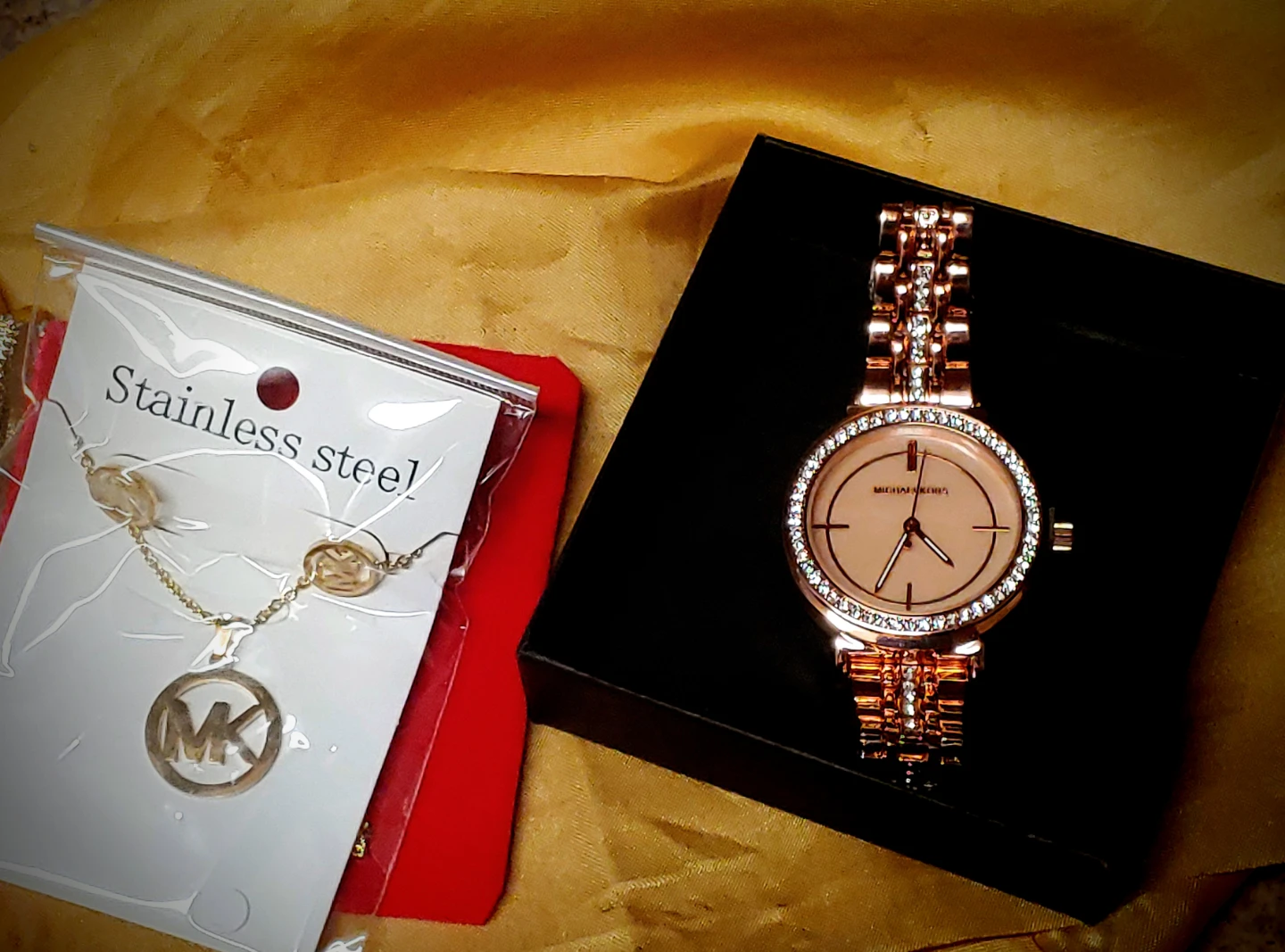 Fashion lady Watch**Rose Gold Tones Watch with Necklace Bracelet - photo 2