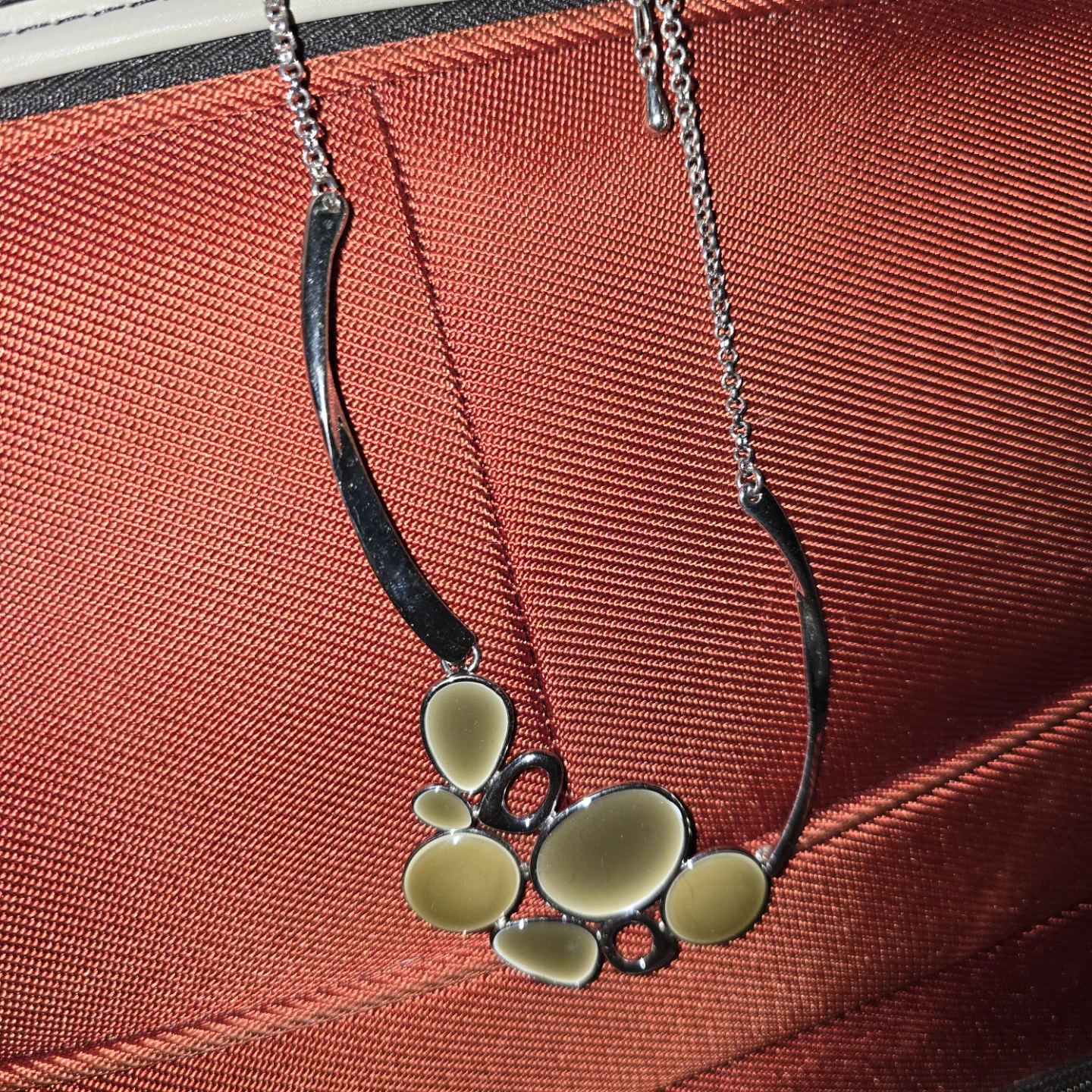 Necklace with Green Stones