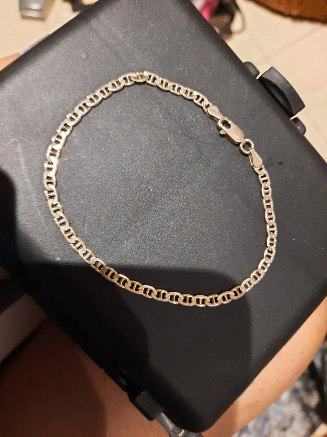 14K Yellow Gold over Sterling Silver Mariner Chain Bracelet - photo 3