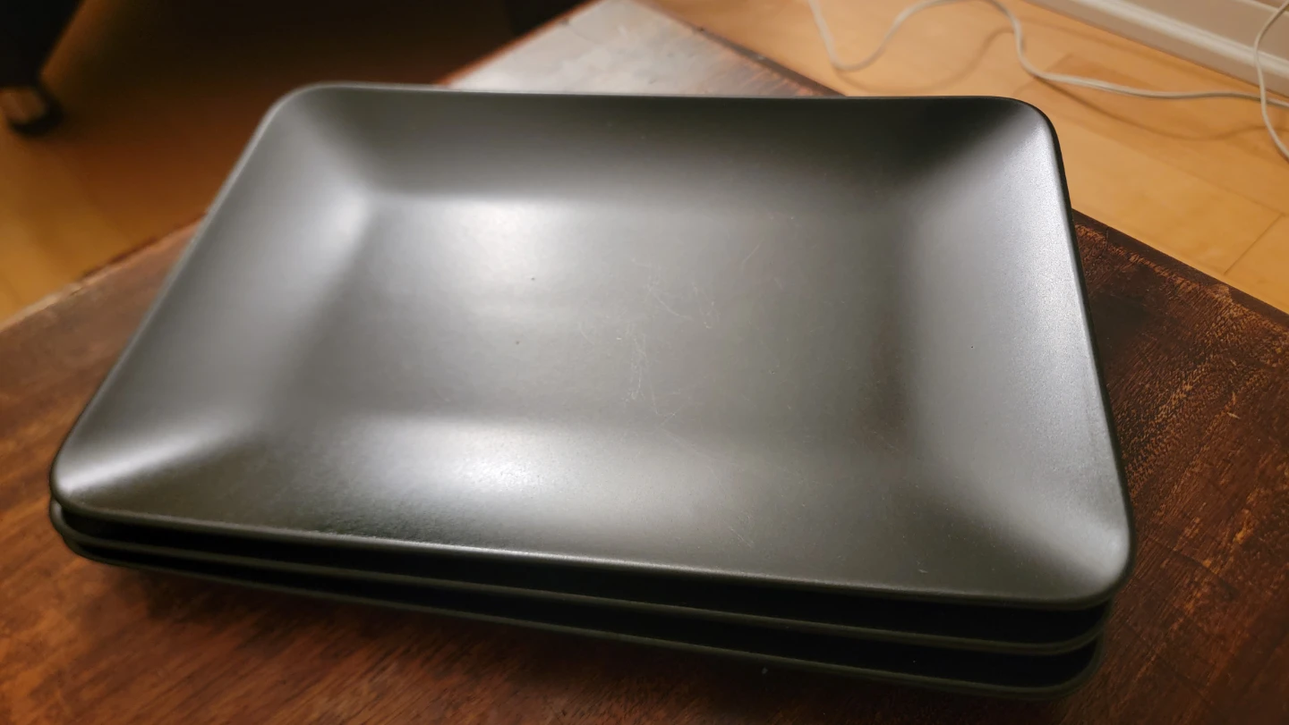 Black Plates - IKEA Rectangular x3