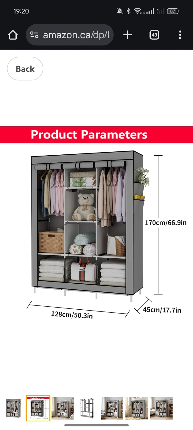 Green UDEAR Portable Closet Wardrobe Organizer