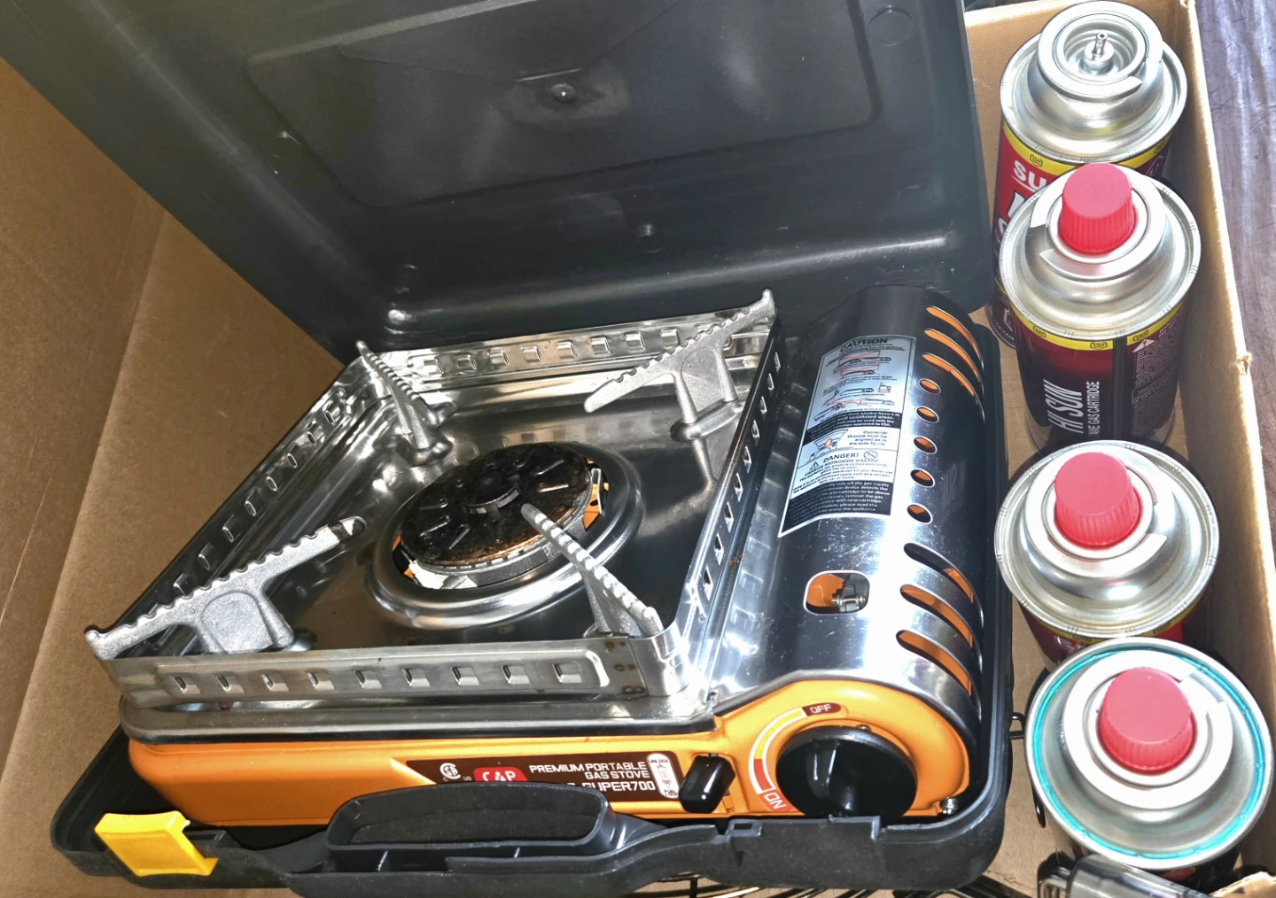 GAS STOVE + 4 Butane GAS