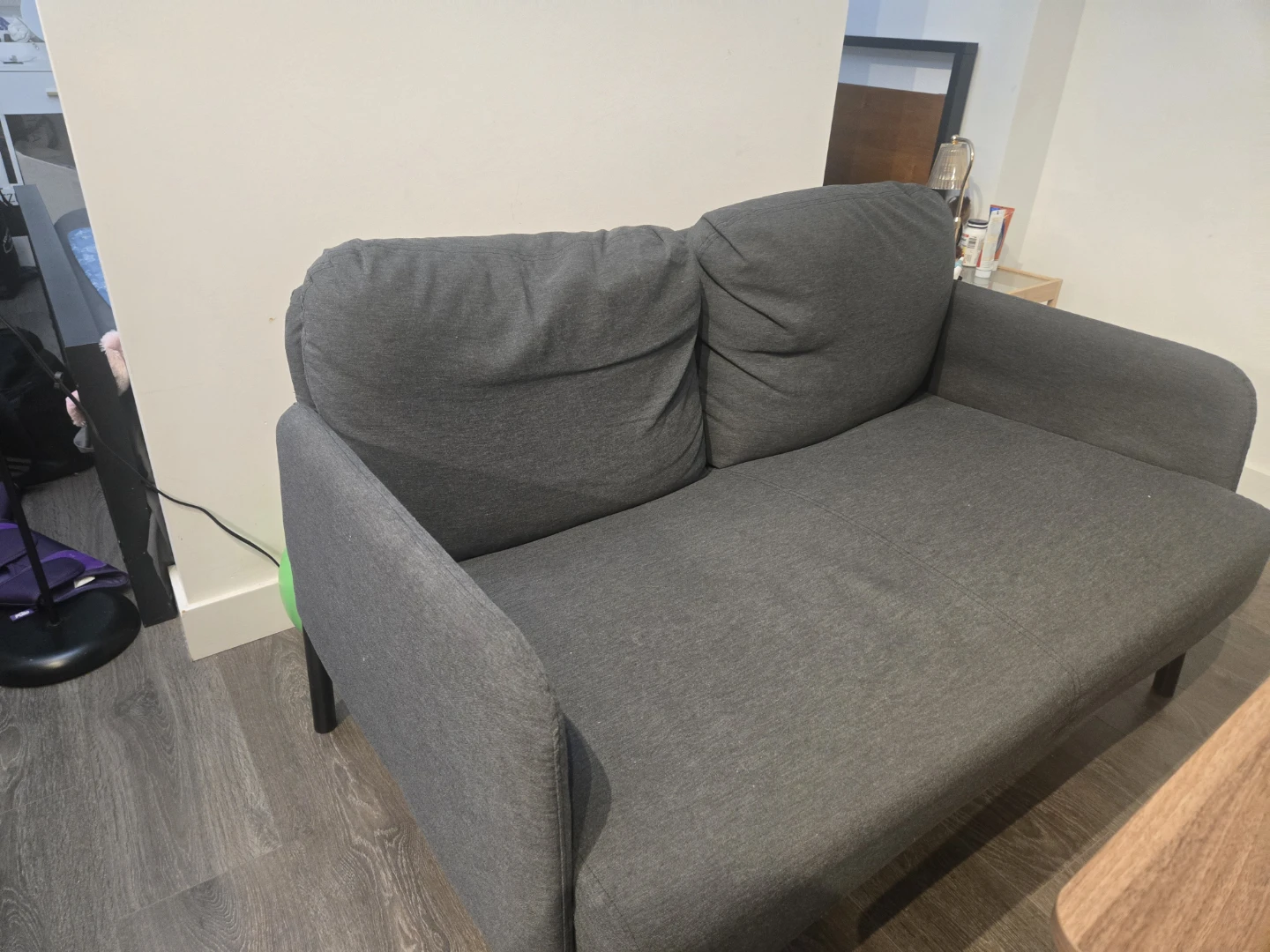 IKEA sofa GLÖSTAD Loveseat, Knisa dark gray - photo 2