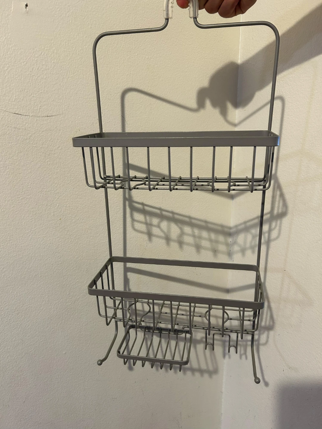 Gray Over the Shower Head Caddy
