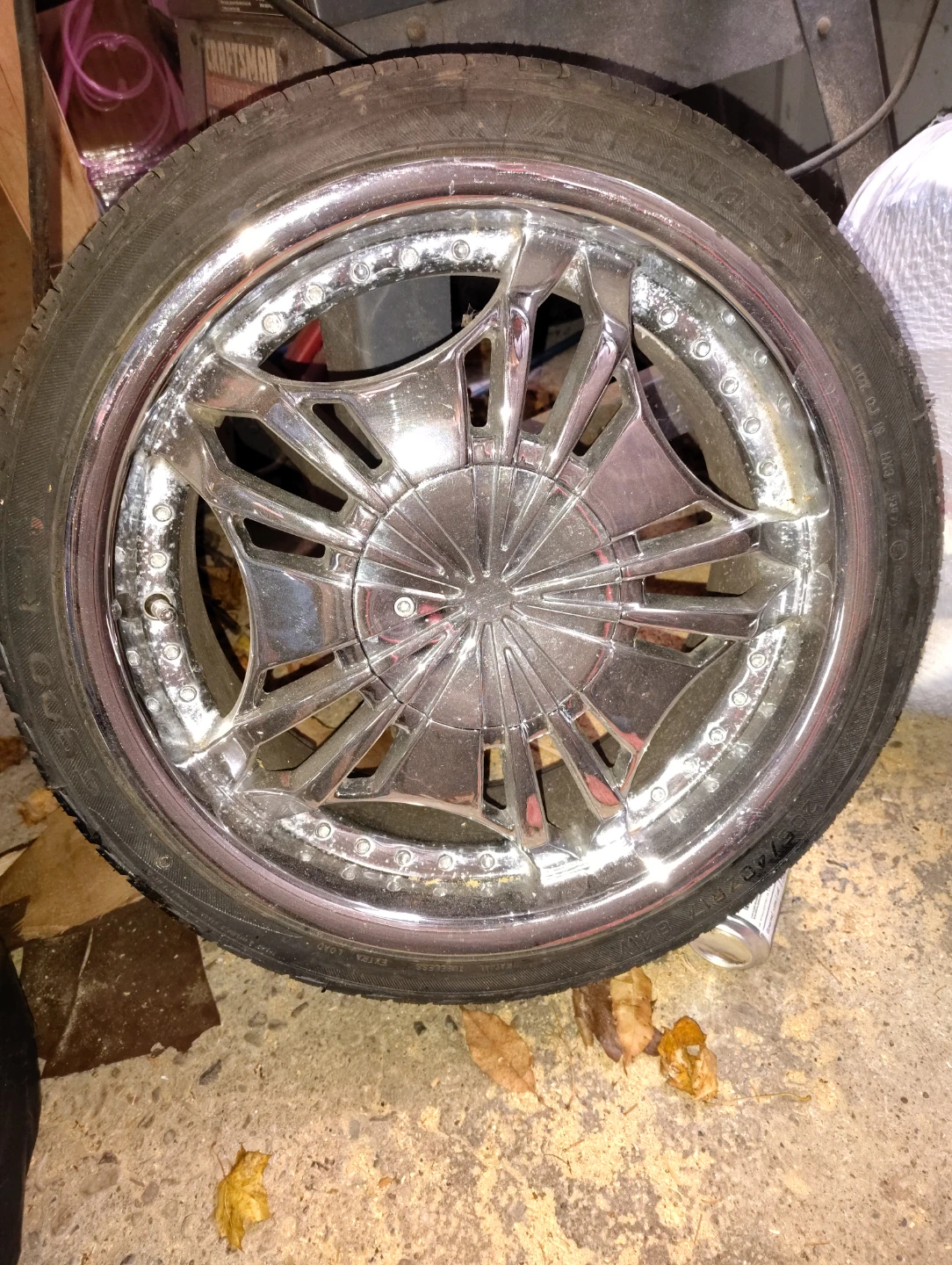 4 tires chrome alloy Rims