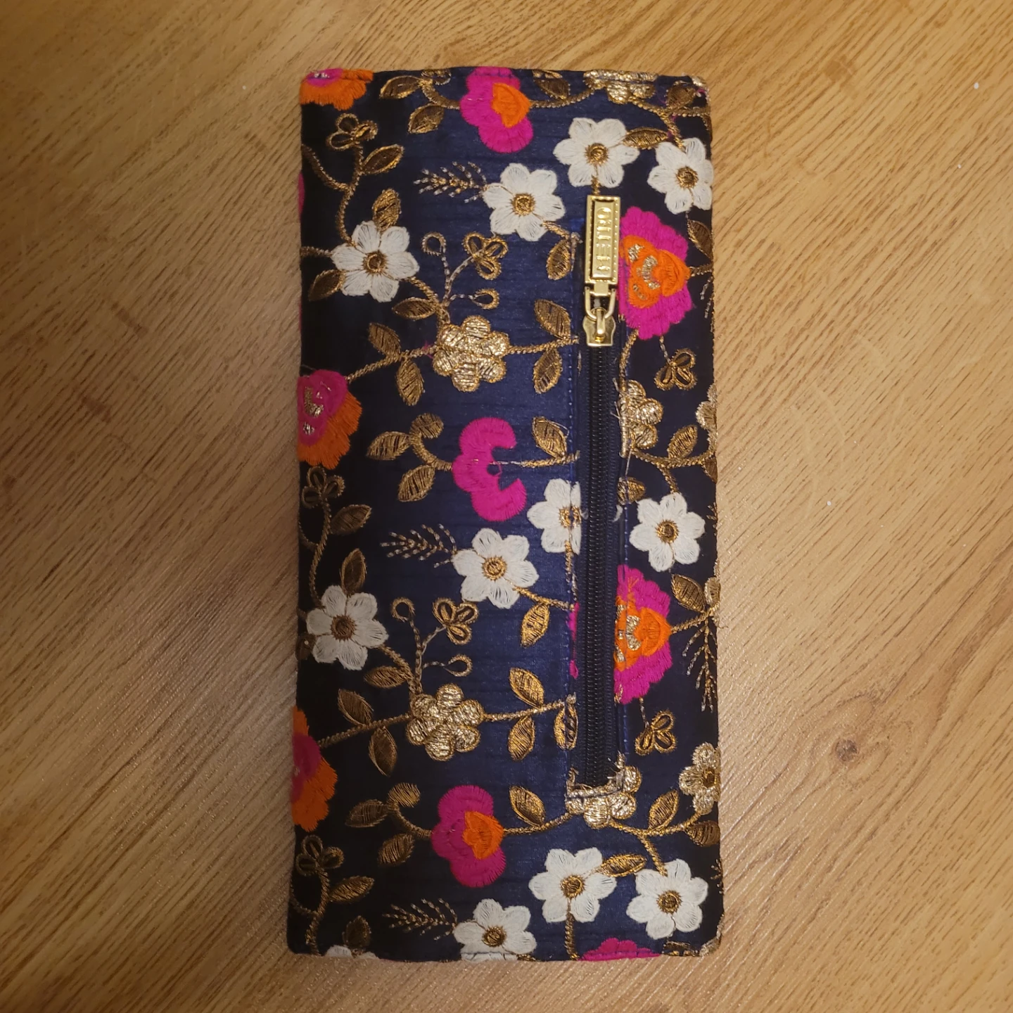 Floral Embroidered Clutch with Chain - photo 2