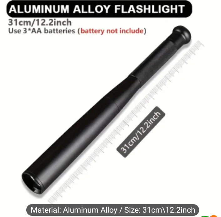 Aluminum Alloy Flashlight - 31cm 🏆