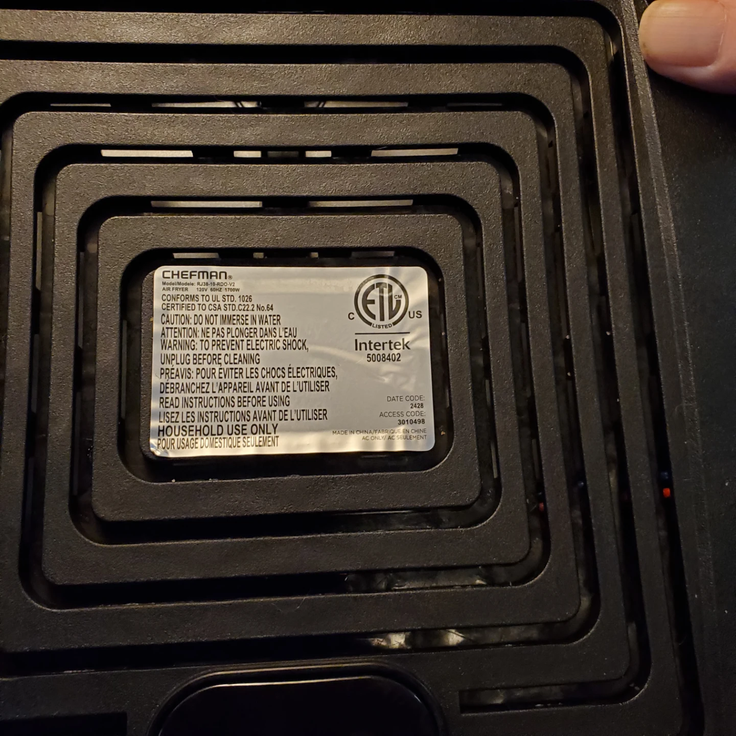 Chefman Air Fryer Oven - Like New! - photo 2