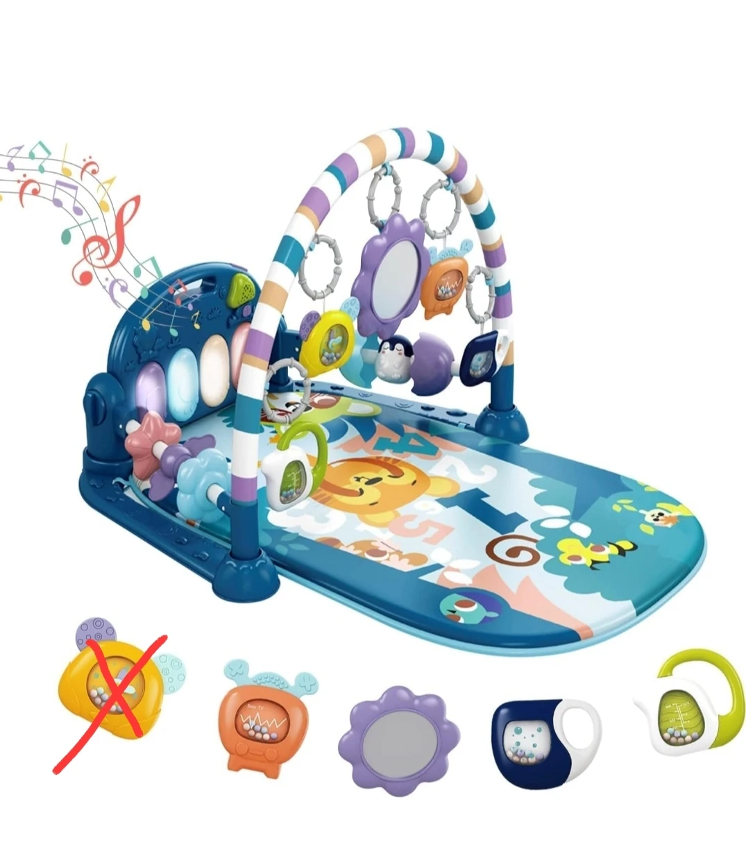 Baby Play Mat Gym - Tiger Blue - photo 2