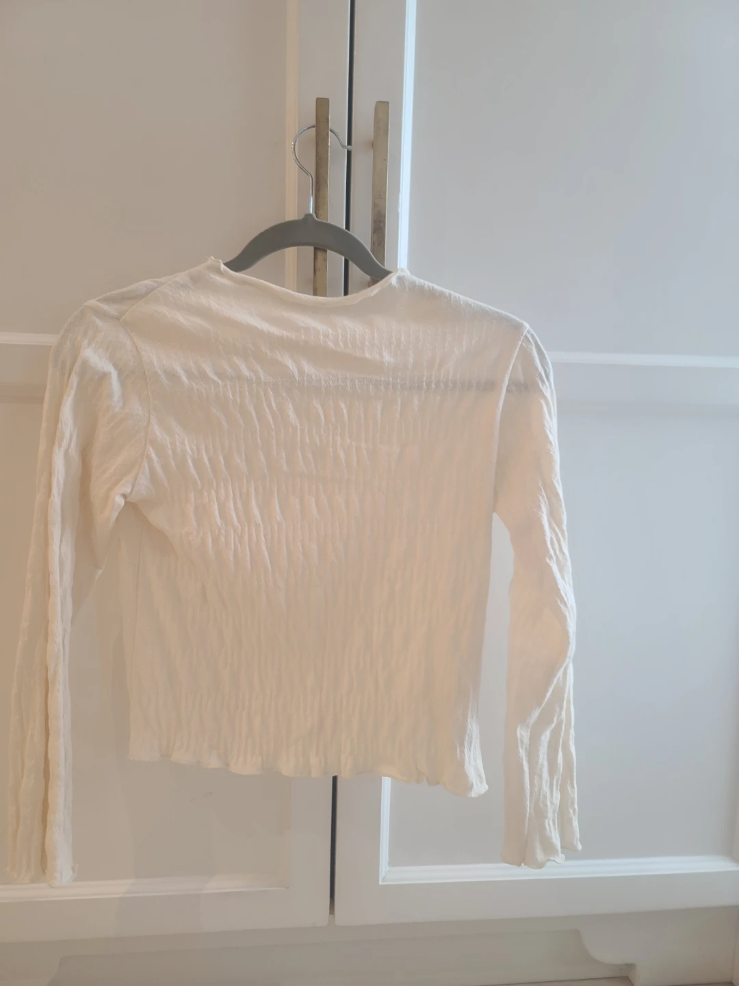 Zara Long Sleeve Top - Cream - Size 11-12 Years