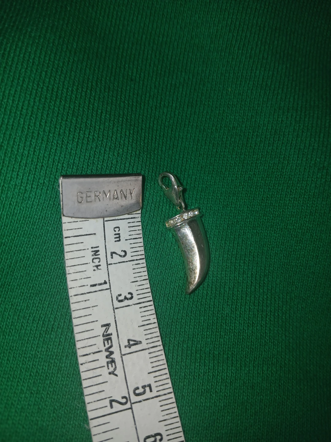 Silver Horn Pendant Charm - photo 2