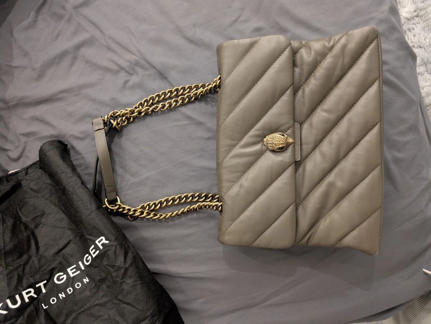 Kurt Geiger London Quilted Leather Shoulder Bag