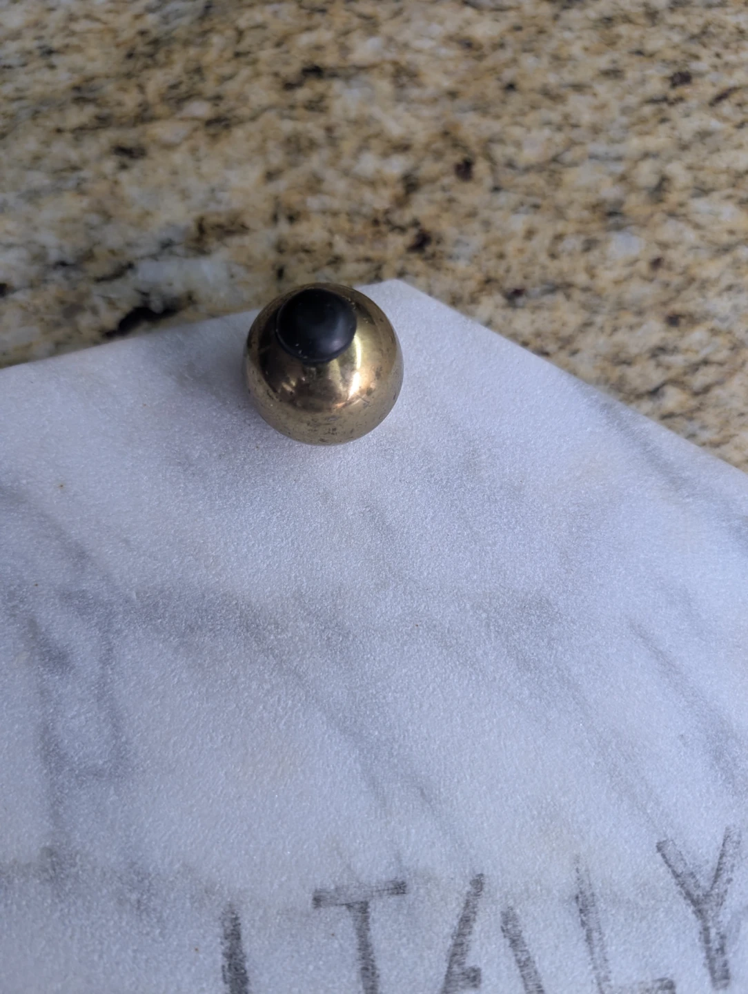 Marble Cheese Board with Brass Feet Made in Italy - photo 3