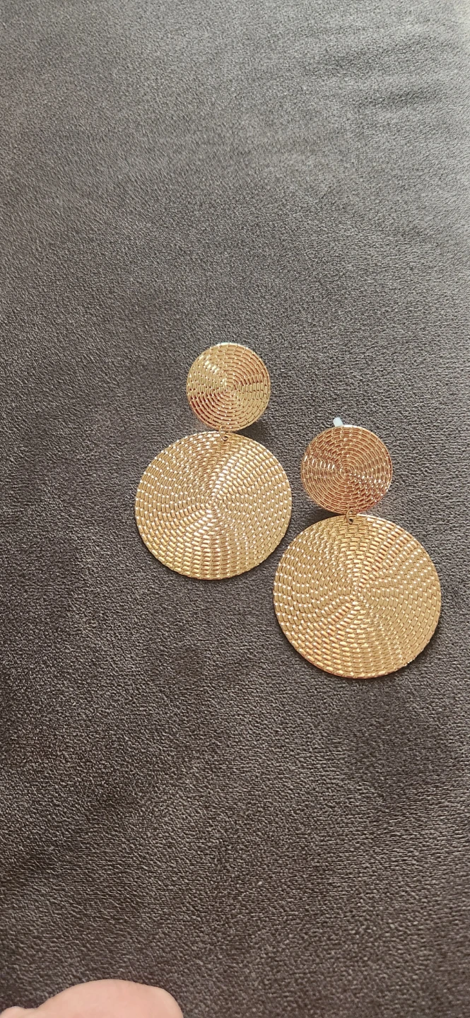Golden Yellow Round Drop Earrings - New! - photo 3
