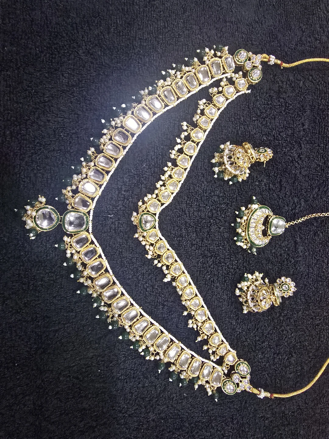 Indian Necklace Set with Earrings and Tikka
