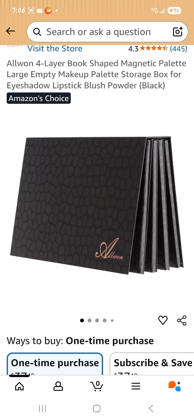 Allwon 4-Layer Magnetic Makeup Palette - Black