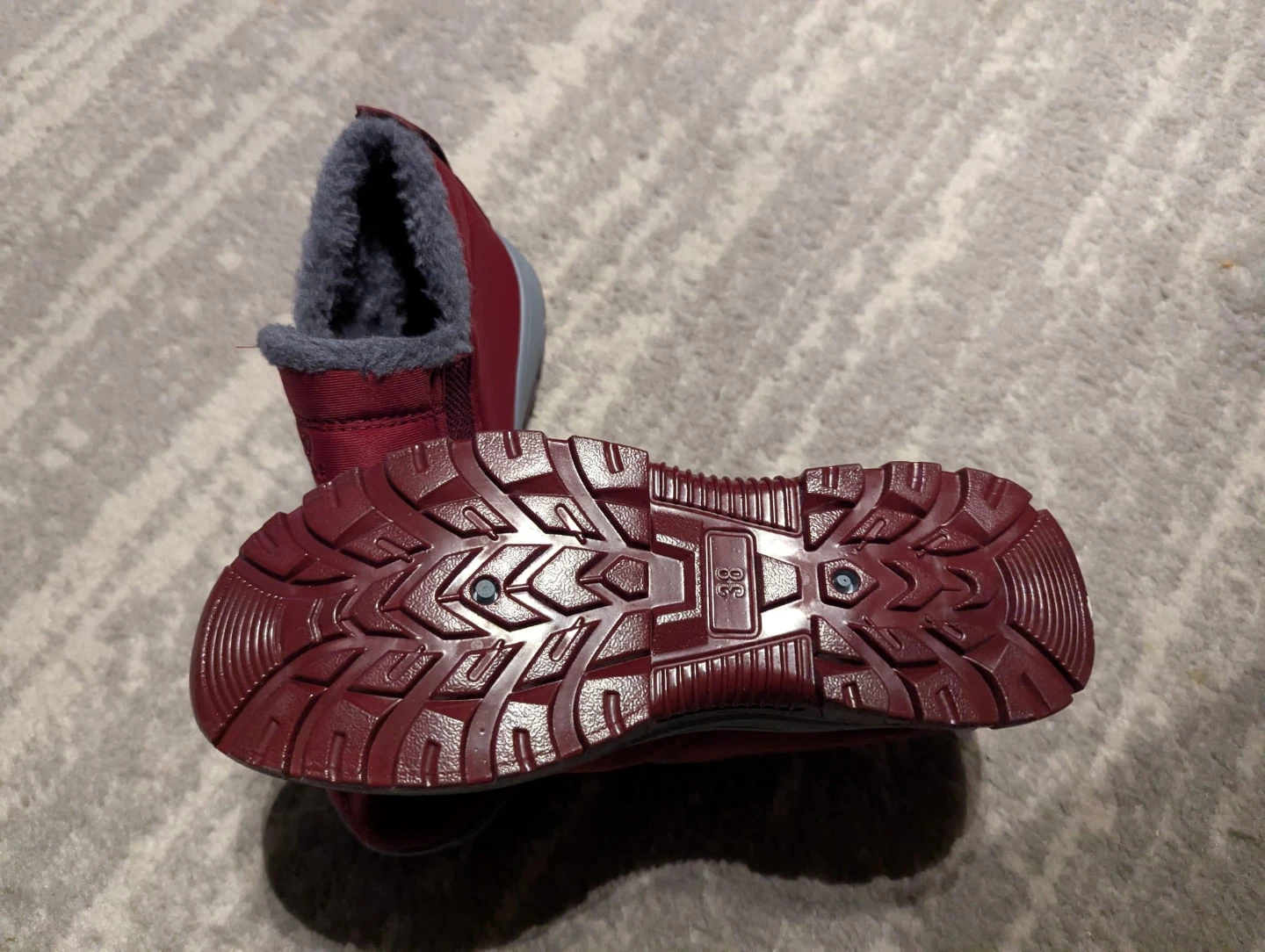 Red Winter Boots with Fur Lining - photo 3
