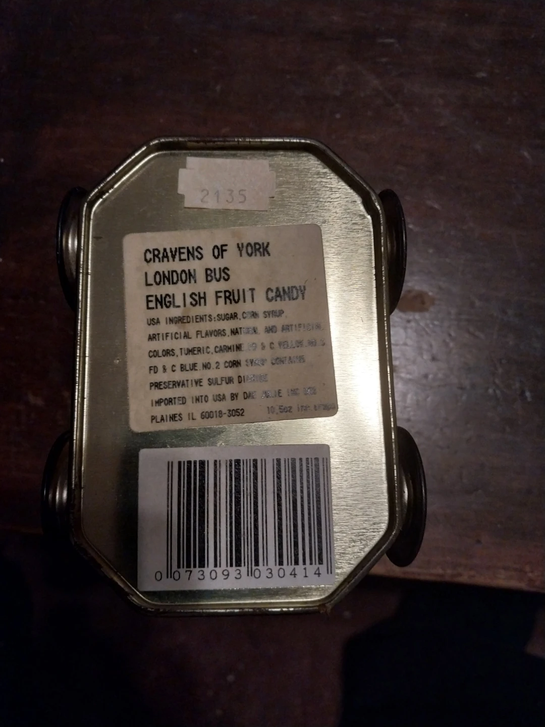 Cravens of York London Bus English Fruit Candy Tin - photo 2