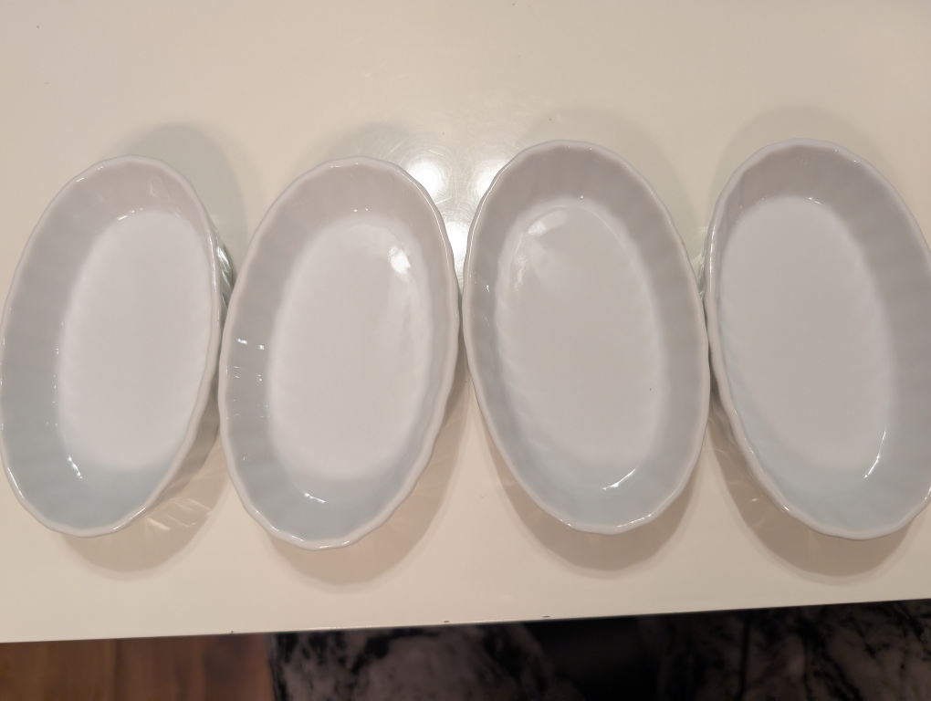 White Ceramic Ramekins - Set of 4