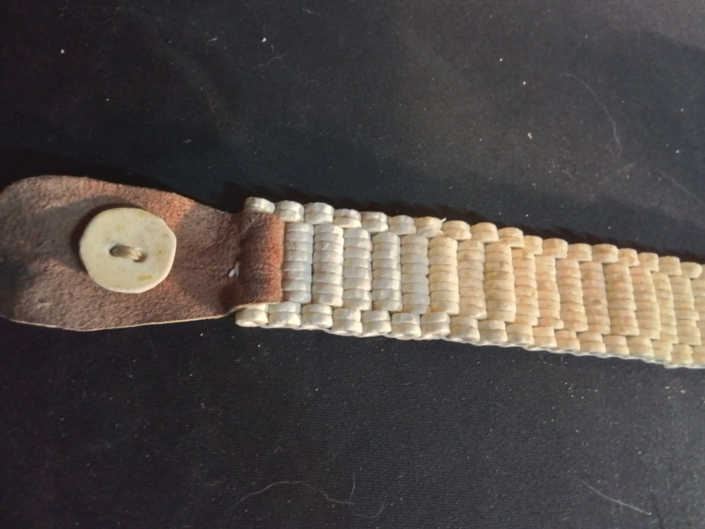 Vintage African First Nations Ostrich Eggshell Bracelet - photo 2