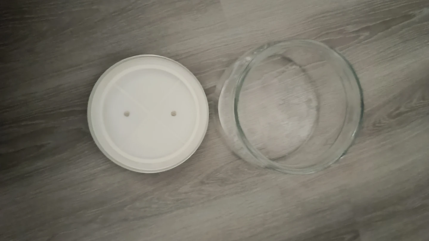 Large glass storage jar with lid - photo 2