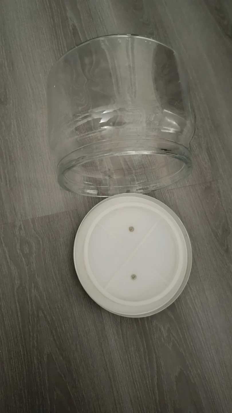Large glass storage jar with lid - photo 3